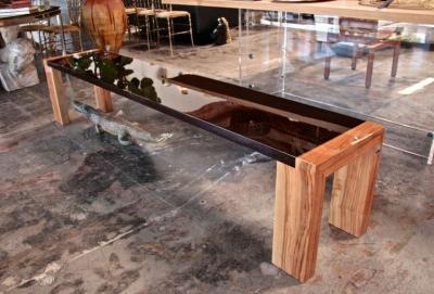 Il Moro Solid Panga Panga Wenge and Olive Wood Bench