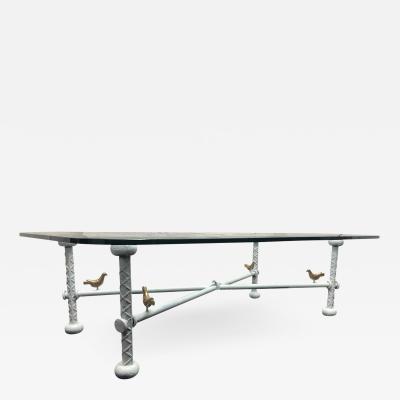 Ilana Goor Iron and Glass Brutalist Coffee Table Style of Ilana Goor