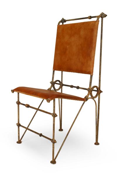 Ilana Goor Set of 12 American Post War Leather Chairs