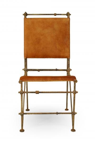 Ilana Goor Set of 12 American Post War Leather Chairs