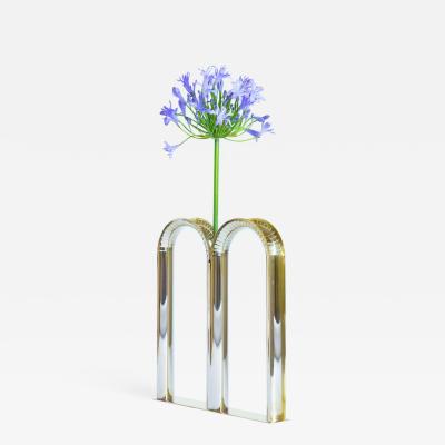 Ilaria Bianchi Mirrored Brass Bicaudata Vase Ilaria Bianchi