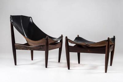 Illum Wikkels Easy Chair and Ottoman Model 272 by Illum Wikkels 