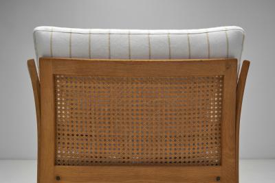 Illum Wikkels Illum Wikkels Plexus Oak Easy Chair for C F Christensen Denmark circa 1970s