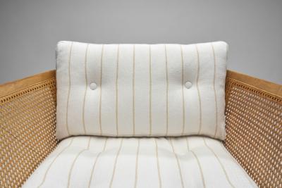 Illum Wikkels Illum Wikkels Plexus Oak Easy Chair for C F Christensen Denmark circa 1970s