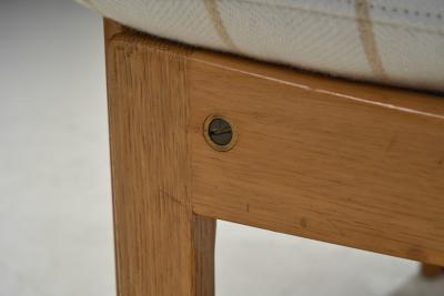 Illum Wikkels Illum Wikkels Plexus Oak Easy Chair for C F Christensen Denmark circa 1970s