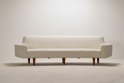 Illum Wikkels Illum Wikkelso 3 Seat Curved Sofa Model 450 Circa 1960 New upholstery