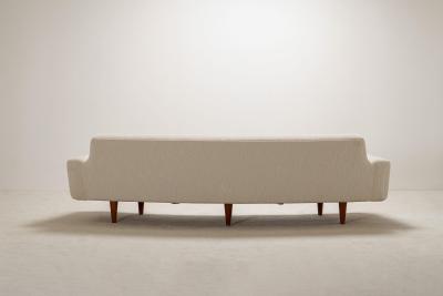 Illum Wikkels Illum Wikkelso 3 Seat Curved Sofa Model 450 Circa 1960 New upholstery