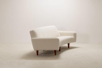 Illum Wikkels Illum Wikkelso 3 Seat Curved Sofa Model 450 Circa 1960 New upholstery