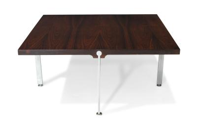 Illum Wikkels Illum Wikkelso Rosewood and Steel Mid century Danish Coffee Table