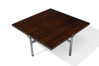 Illum Wikkels Illum Wikkelso Rosewood and Steel Mid century Danish Coffee Table