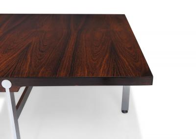 Illum Wikkels Illum Wikkelso Rosewood and Steel Mid century Danish Coffee Table