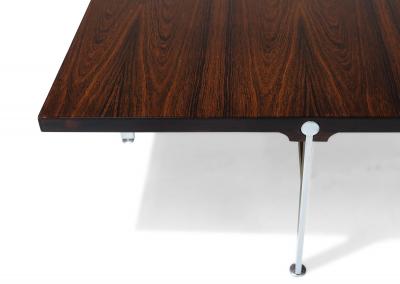 Illum Wikkels Illum Wikkelso Rosewood and Steel Mid century Danish Coffee Table