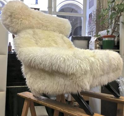 Illum Wikkels Illum Wikkelso Spectacular Hammer Lounge Chair Covered in Natural Sheepskin Fur
