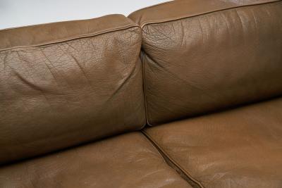 Illum Wikkels Model V11 Three Seater Leather Sofa by Illum Wikkels Denmark 1960s