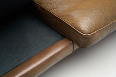 Illum Wikkels Model V11 Three Seater Leather Sofa by Illum Wikkels Denmark 1960s