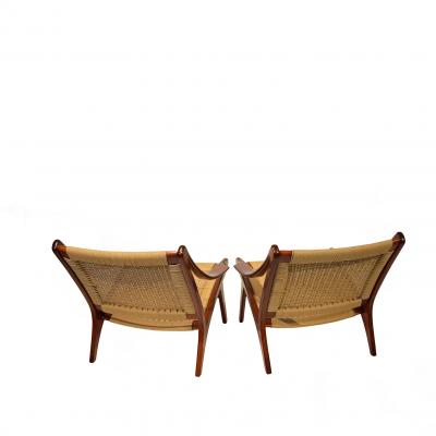 Illum Wikkels Rare ILLUM WIKKELS for N Eilersen pair lounge chairs