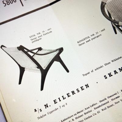 Illum Wikkels Rare ILLUM WIKKELS for N Eilersen pair lounge chairs