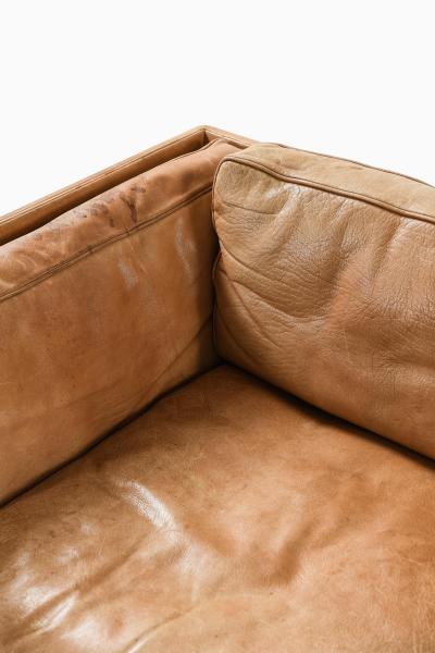 Illum Wikkels Sofa in Leather and Rosewood by Illum Wikkels 1960s