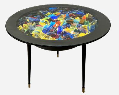 Illuminated pedestal table attributed to Jean Simon Labret circa 1950 1960