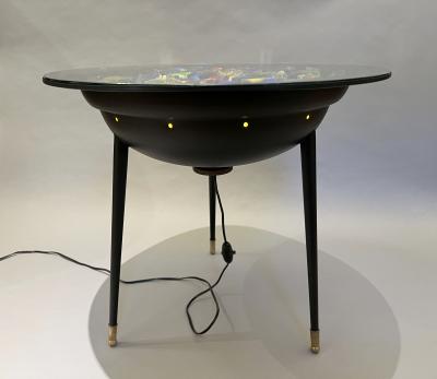 Illuminated pedestal table attributed to Jean Simon Labret circa 1950 1960