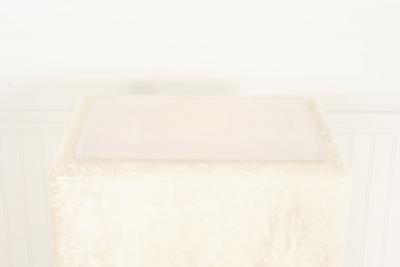 Illuminating Faux Travertine Pedestal