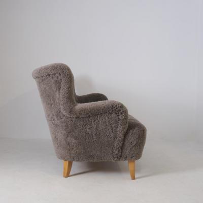Ilmari Lappalainen Ilmari Lappalainen Laila Sofa Model 238 in Sheepskin Asko 1940s