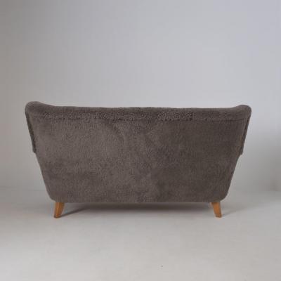 Ilmari Lappalainen Ilmari Lappalainen Laila Sofa Model 238 in Sheepskin Asko 1940s