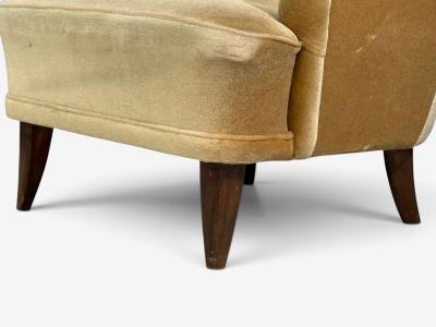 Ilmari Lappalainen Lounge Chairs Beech Velvet Finland 1950s