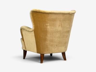Ilmari Lappalainen Lounge Chairs Beech Velvet Finland 1950s