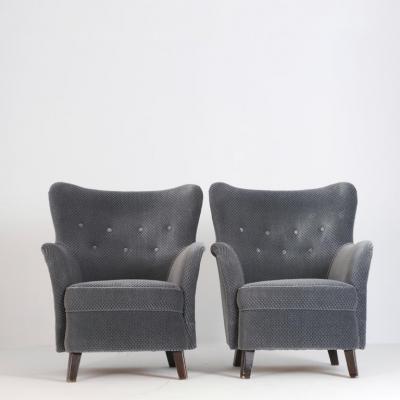 Ilmari Lappalainen Pair Of Ilmari Lappalainen Laila Armchairs Model 238 Asko 1960s