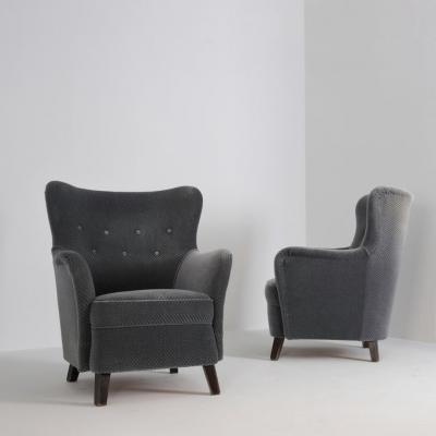 Ilmari Lappalainen Pair Of Ilmari Lappalainen Laila Armchairs Model 238 Asko 1960s