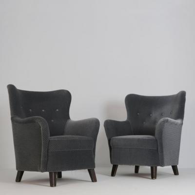 Ilmari Lappalainen Pair Of Ilmari Lappalainen Laila Armchairs Model 238 Asko 1960s