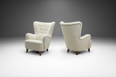 Ilmari Lappalainen Pair of Ilmari Lappalainen Rex Armchairs for Asko Finland 1940s