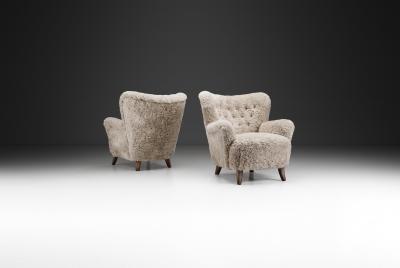 Ilmari Lappalainen Pair of Laila Armchairs by Ilmari Lappalainen Attr for Asko Finland 1950s