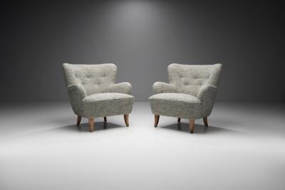 Ilmari Lappalainen Pair of Laila Armchairs by Ilmari Lappalainen for Asko Finland 1948