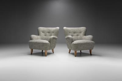 Ilmari Lappalainen Pair of Laila Armchairs by Ilmari Lappalainen for Asko Finland 1948