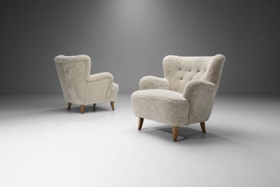 Ilmari Lappalainen Pair of Laila Armchairs by Ilmari Lappalainen for Asko Finland 1948