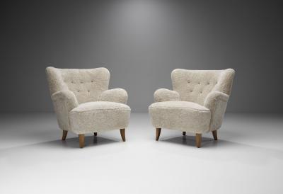 Ilmari Lappalainen Pair of Laila Armchairs by Ilmari Lappalainen for Asko Finland 1948