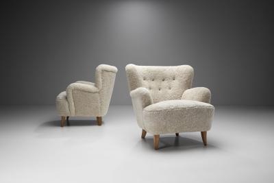Ilmari Lappalainen Pair of Laila Armchairs by Ilmari Lappalainen for Asko Finland 1948