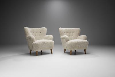 Ilmari Lappalainen Pair of Laila Armchairs by Ilmari Lappalainen for Asko Finland 1948