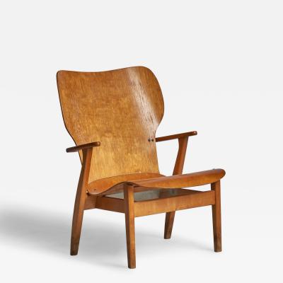 Ilmari Tapiovaara Domus Lounge Chair in Plywood Finland 1940s