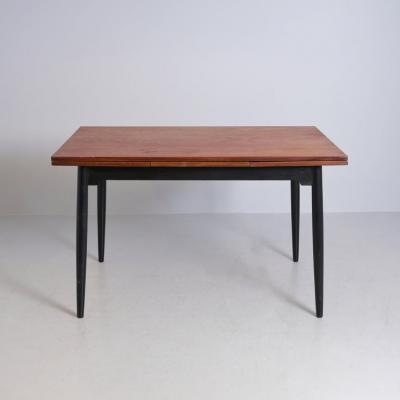 Ilmari Tapiovaara Nordic Modern Ilmari Tapiovaara Fanett Teak Black Dining Table Asko 1950s