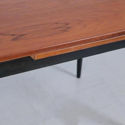 Ilmari Tapiovaara Nordic Modern Ilmari Tapiovaara Fanett Teak Black Dining Table Asko 1950s