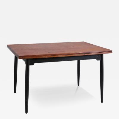 Ilmari Tapiovaara Nordic Modern Ilmari Tapiovaara Fanett Teak Black Dining Table Asko 1950s