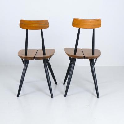 Ilmari Tapiovaara Pair of Ilmari Tapiovaara Pirkka chairs Laukaan Puu Finland 1950s