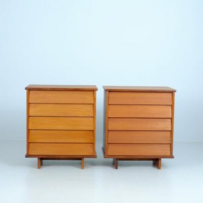 Ilmari Tapiovaara Pair of Nordic Modern Teak Drawer Chests Ilmari Tapiovaara for Asko 1950s
