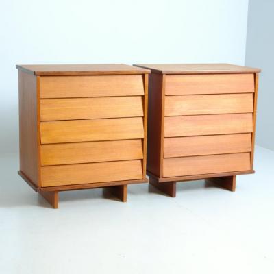 Ilmari Tapiovaara Pair of Nordic Modern Teak Drawer Chests Ilmari Tapiovaara for Asko 1950s