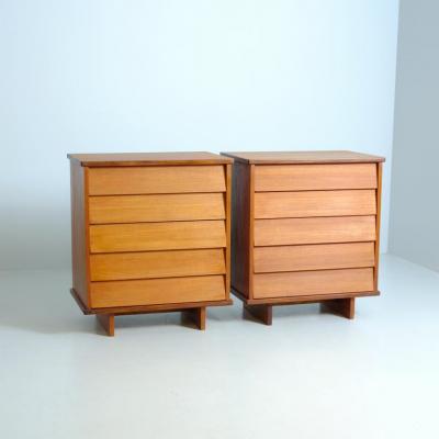 Ilmari Tapiovaara Pair of Nordic Modern Teak Drawer Chests Ilmari Tapiovaara for Asko 1950s