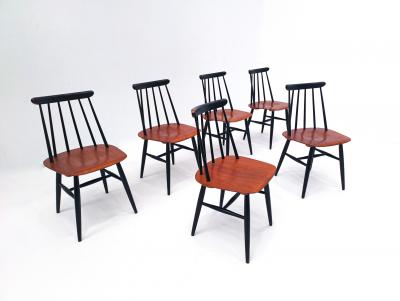 Ilmari Tapiovaara Set of 6 Fanett Dining Chairs by Ilmari Tapiovaara for Edsby Verken