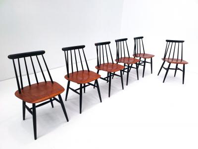 Ilmari Tapiovaara Set of 6 Fanett Dining Chairs by Ilmari Tapiovaara for Edsby Verken